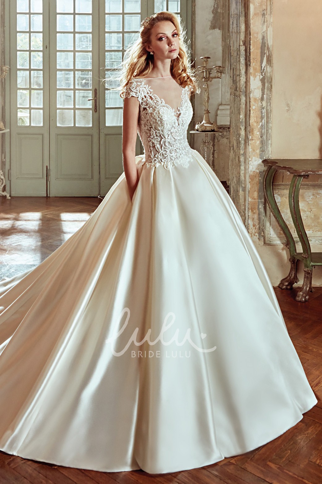 Satin skirt 2025 wedding dress