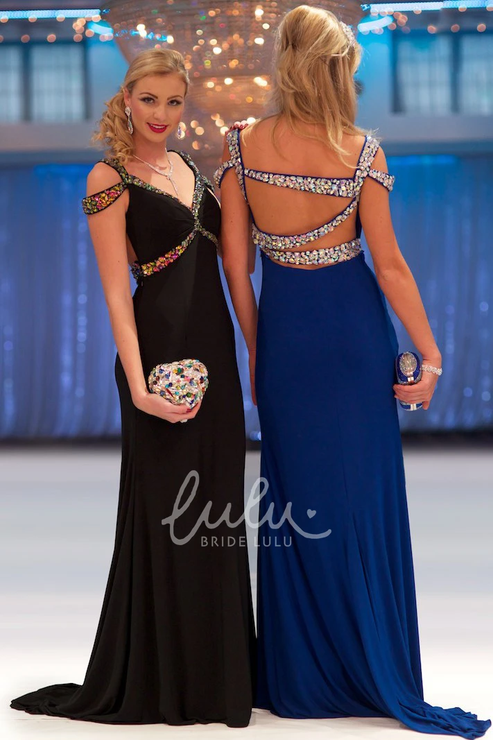 Ruched Chiffon V-Neck Prom Dress with Beading Elegant 2025 Women's Dress