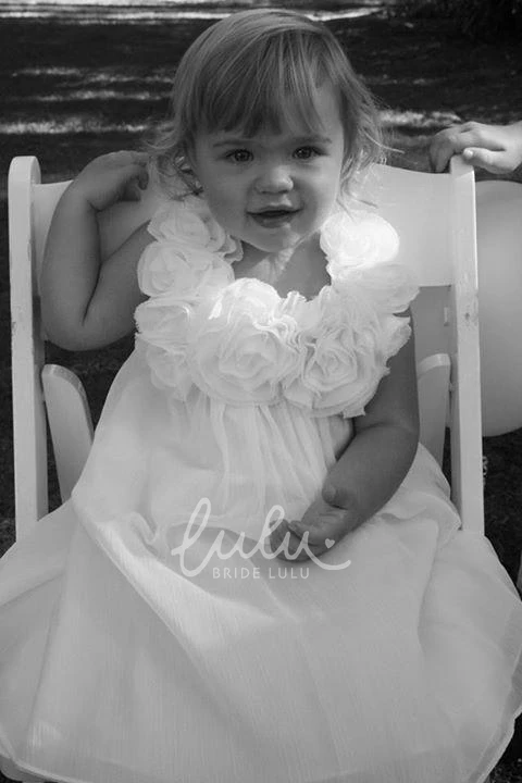 Knee-Length Sleeveless Chiffon Flower Girl Dress Casual and Chic