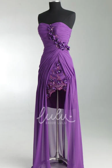 Sweetheart Sheath Floral Asymmetric Mother Of The Bride Dress With Chiffon Wrap Unique Dress