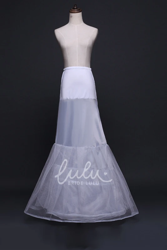 Fishtail Wedding Petticoat with Elastic Belt and Trailing Mesh Yarn Wedding Dress Accessories