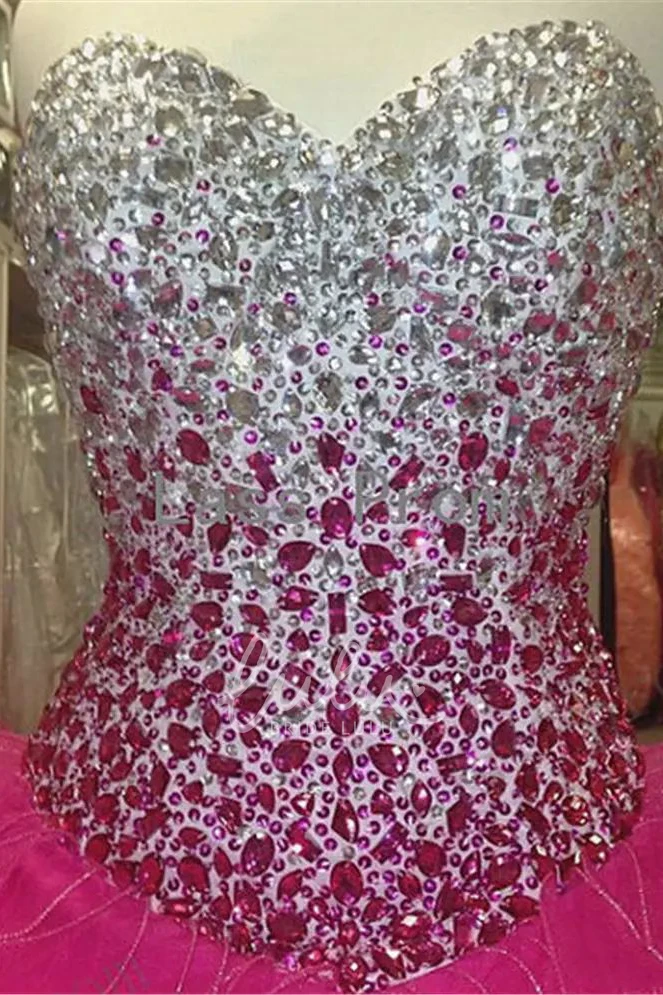 Classy Lace-up Corset Back Sweetheart Ball Gown Dress