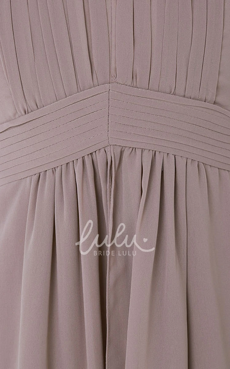 Empire Halter Sleeveless Bridesmaid Dress with Brilliant Beading