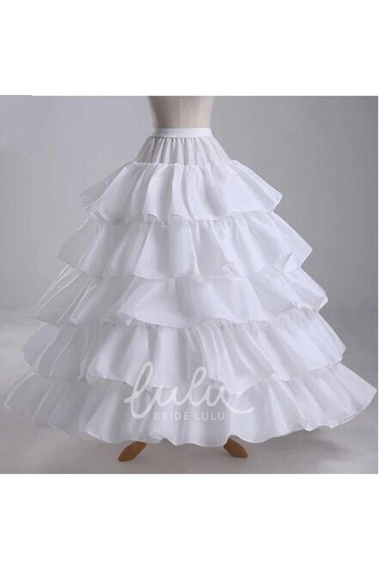 Satin Ruffled 8 Layer Petticoat for Long Wedding Dresses