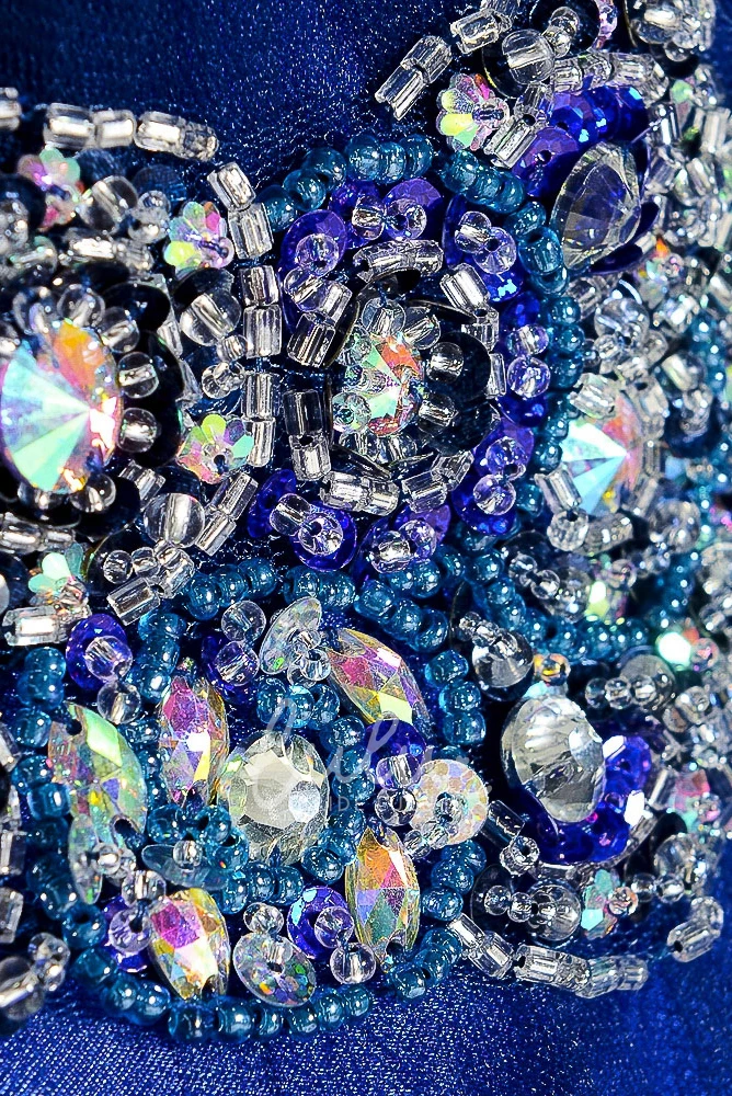 A-Line Jeweled Organza Prom Dress with Sweetheart and Sleeveless