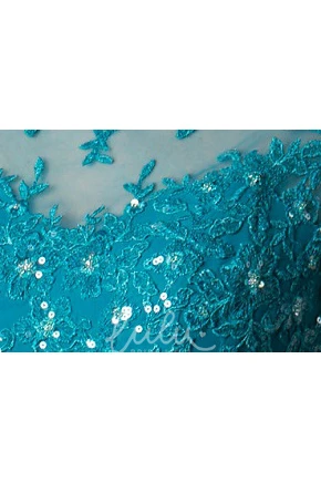 Chiffon A-Line Mother of the Bride Dress with Appliques and Sequins Long Cap Sleeve