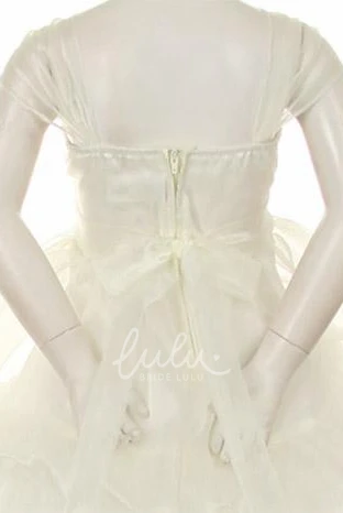 Ruffled Tiered Organza Floral Dress for Flower Girls Cute and Flowy