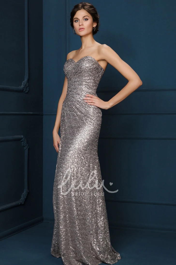 Sequin Sweetheart Sleeveless Sheath Formal Dress