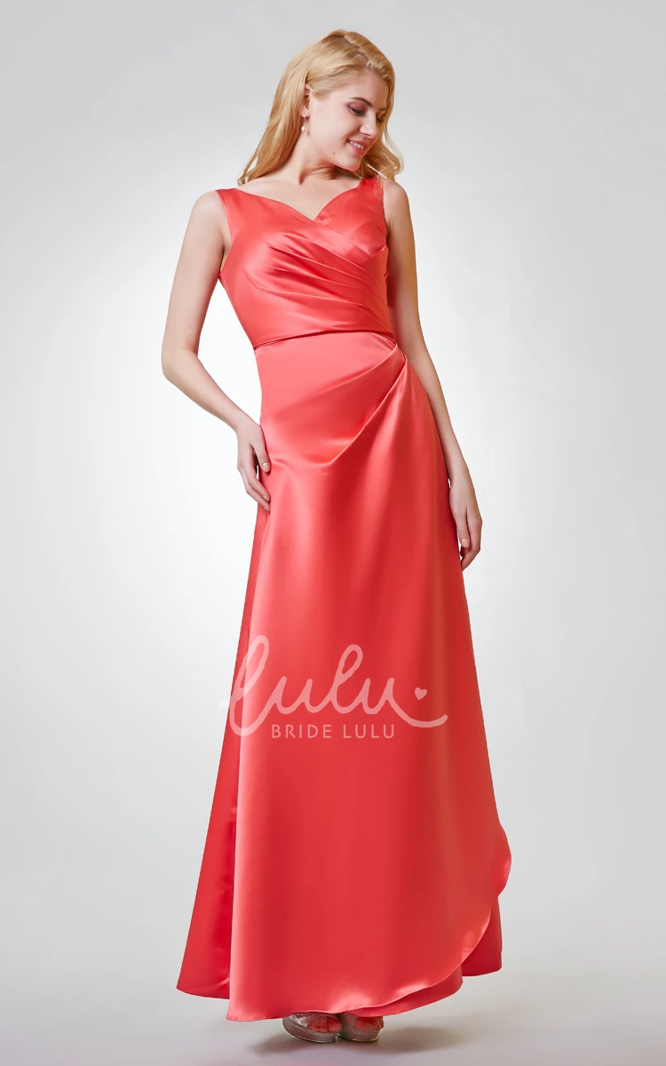 Trumpet Chiffon Square Neckline Keyhole Bridesmaid Dress