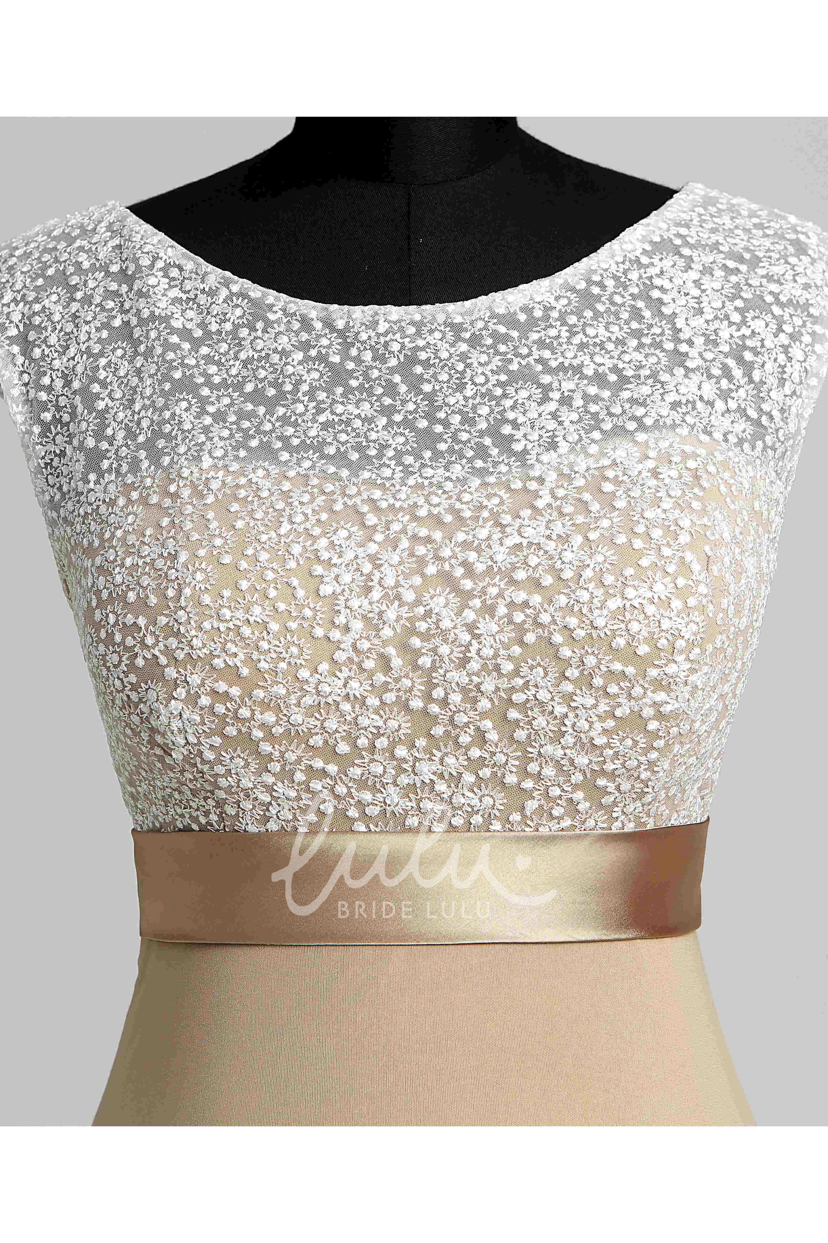 Maternity Lace A-line Dress with Cap Sleeves and Bateau Neckline