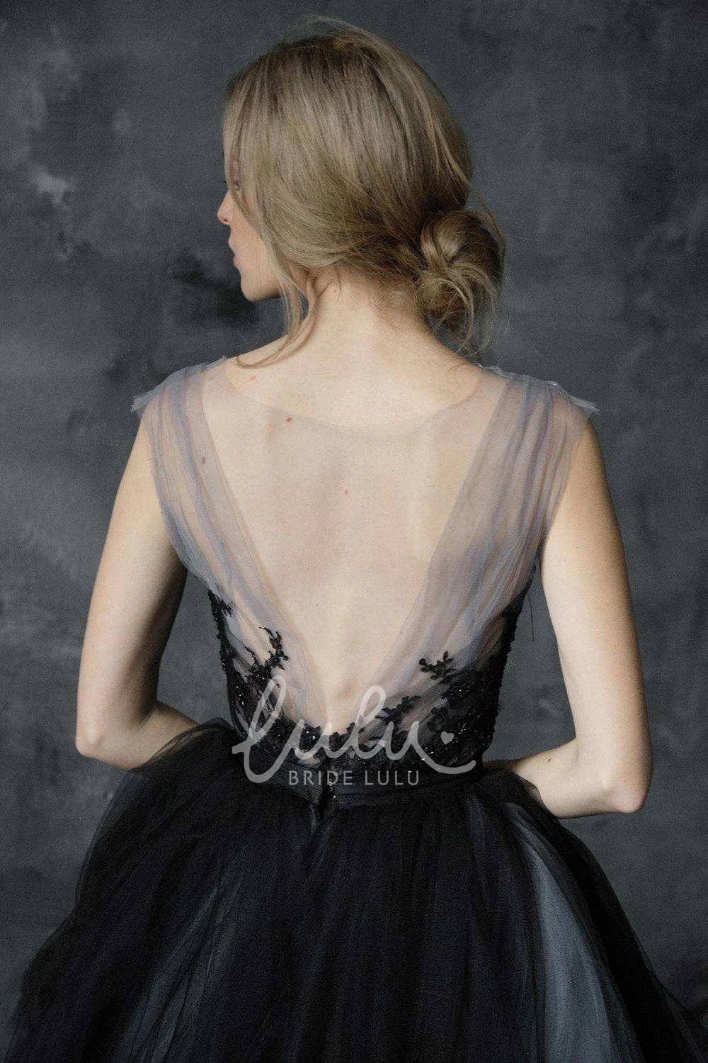 Embroidered Tulle Lace Wedding Dress with Elegant Design