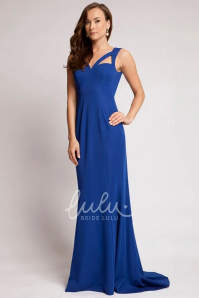 Sleeveless Beaded Chiffon Prom Dress Floor-Length and Unique