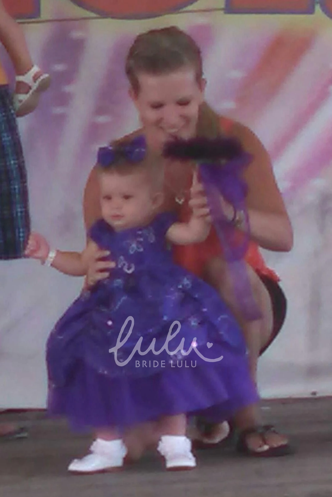 Ankle-Length Beaded Embroidered Flower Girl Dress Modern