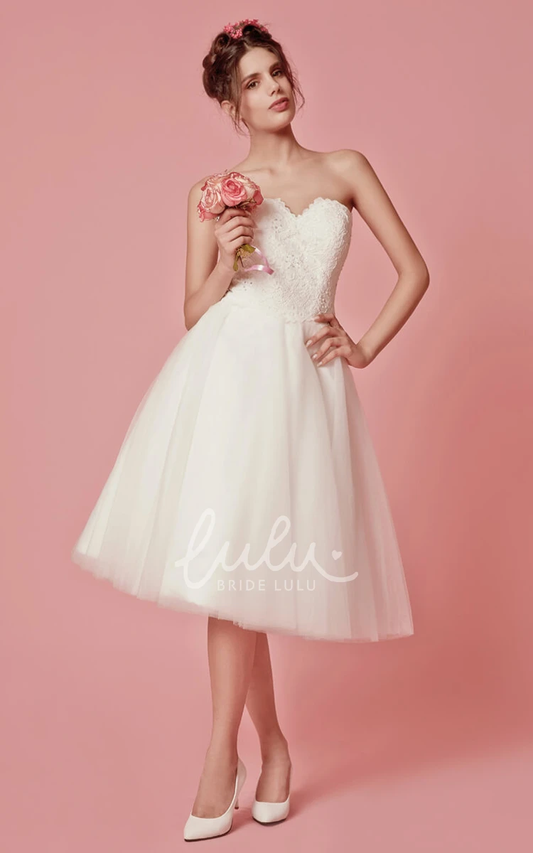 Knee Length A-Line Wedding Dress with Jacket and Cap Sleeves