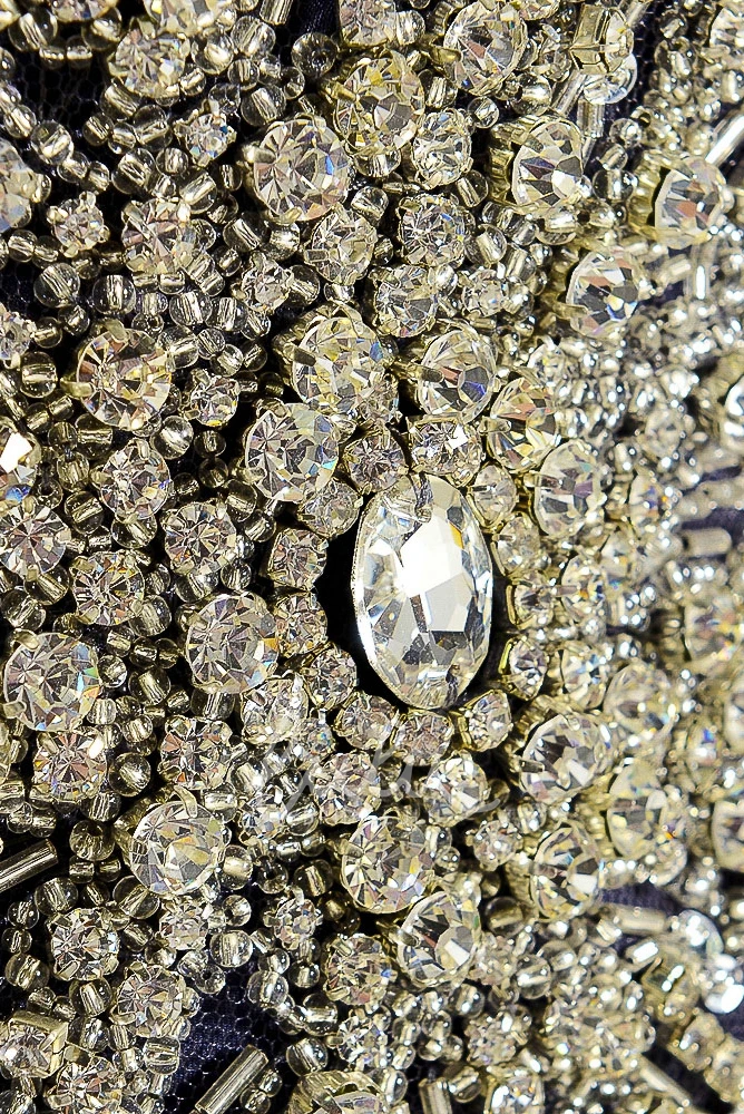 Floor-Length Criss-Cross Satin Chiffon Prom Dress with Beading Classy Prom Dress