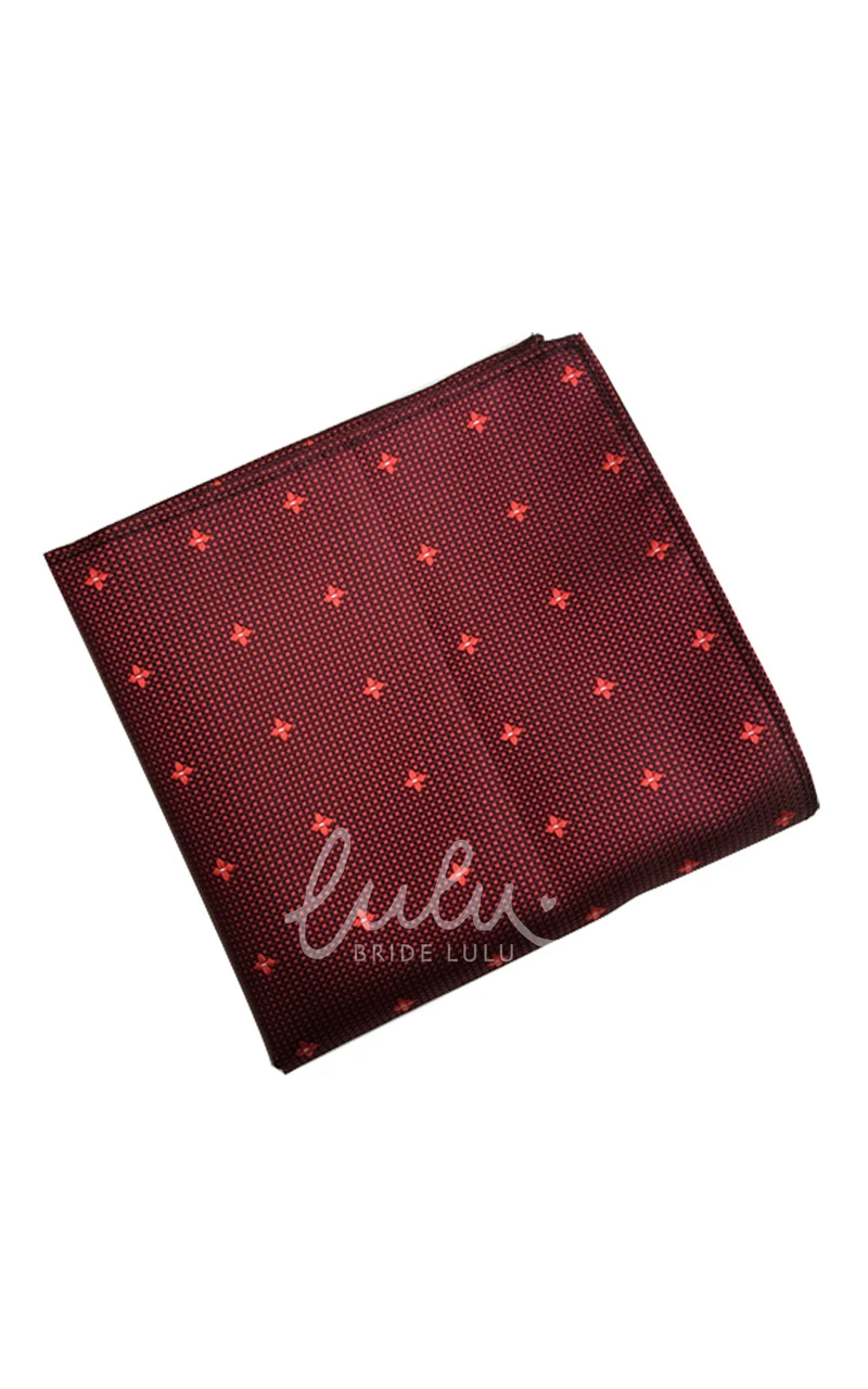 Floral Print and Polka Dot Pocket Square-10 Color Options
