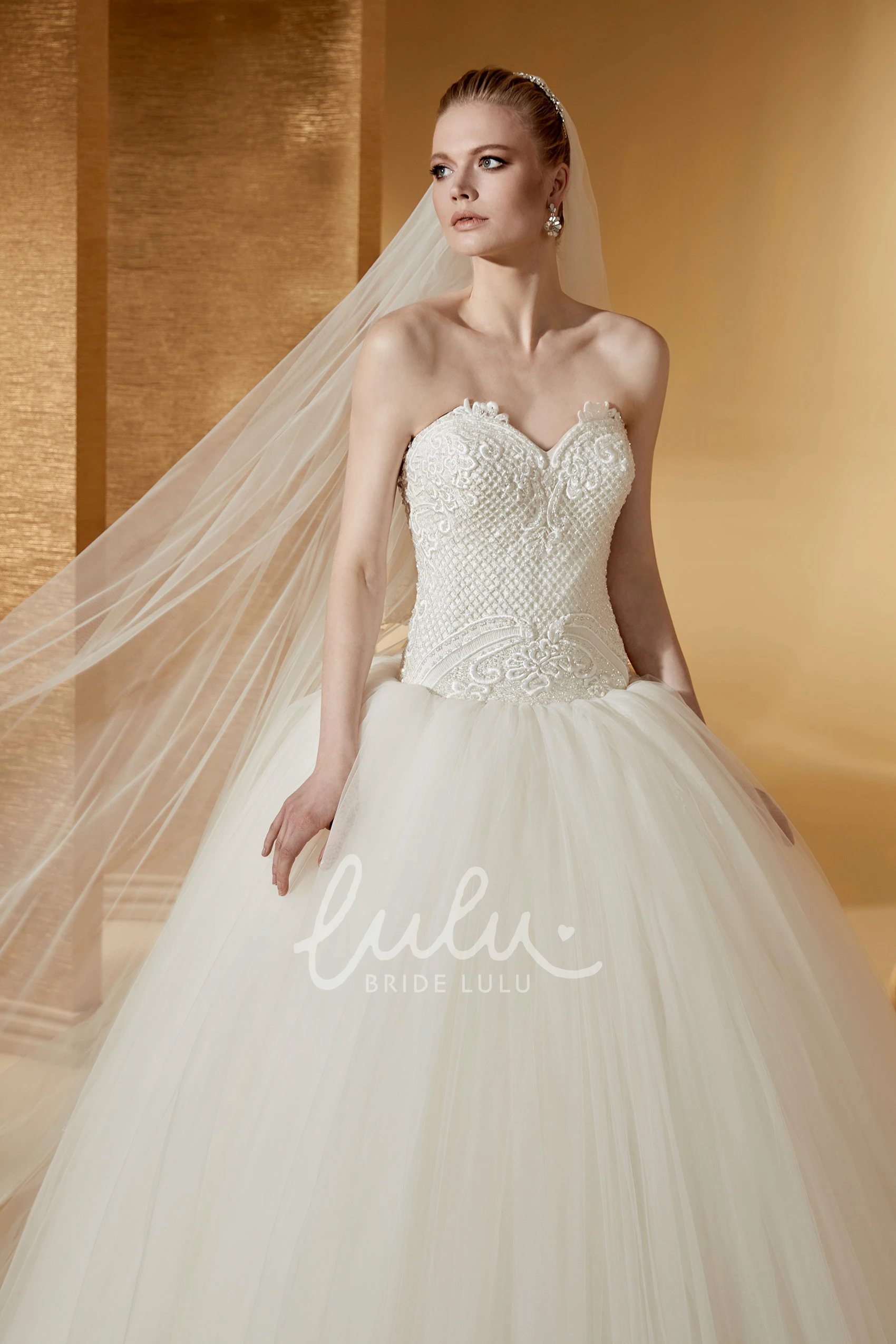 Sleeveless Ball Gown with Embroideries and Open Back Elegant and Modern