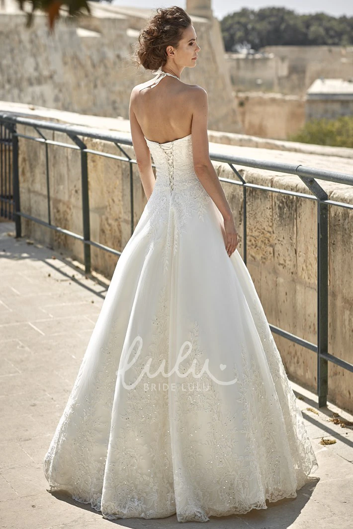 Lace A-Line Wedding Dress with Sweetheart Neckline and Beading Simple Wedding Dress