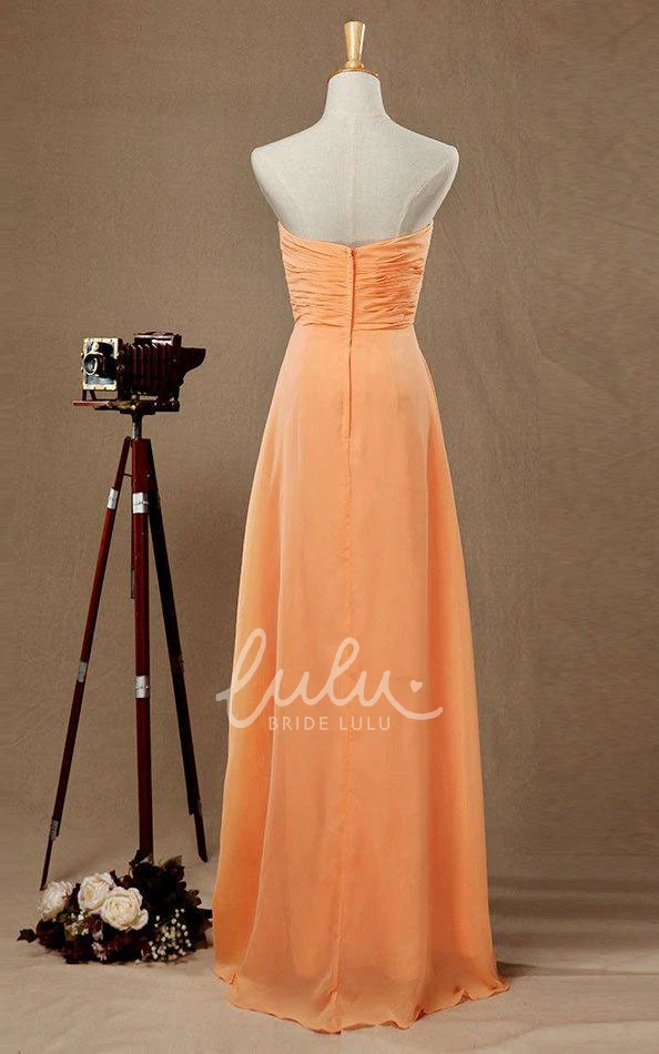 Sweetheart Bridesmaid Dress Floor-length Chiffon Elegant