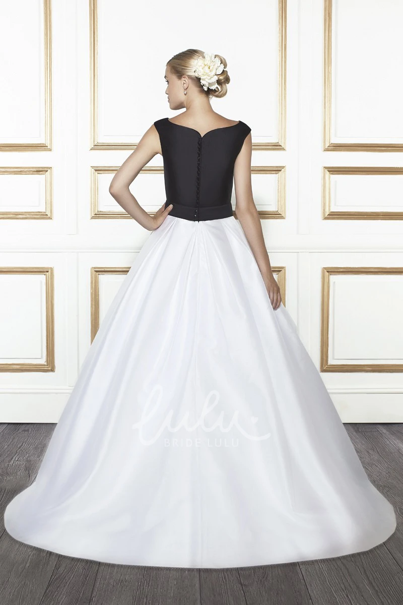 Sleeveless Satin Appliqued Trumpet Wedding Dress with Illusion Back Floor-Length