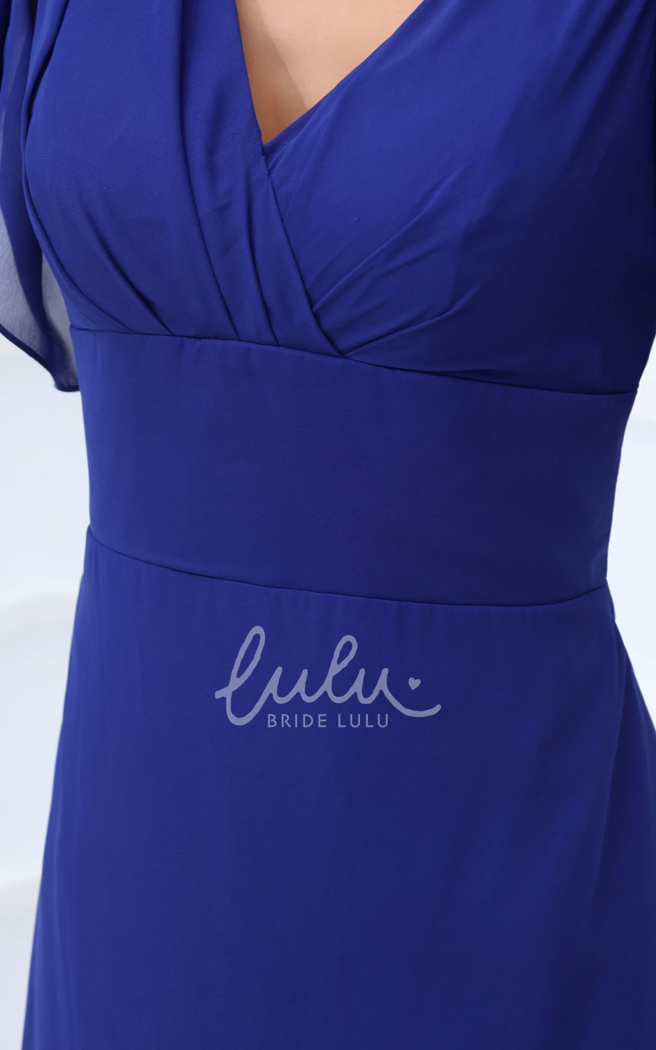 Ethereal Chiffon Bell-Sleeve Maxi Dress with Pleats for Formal Events