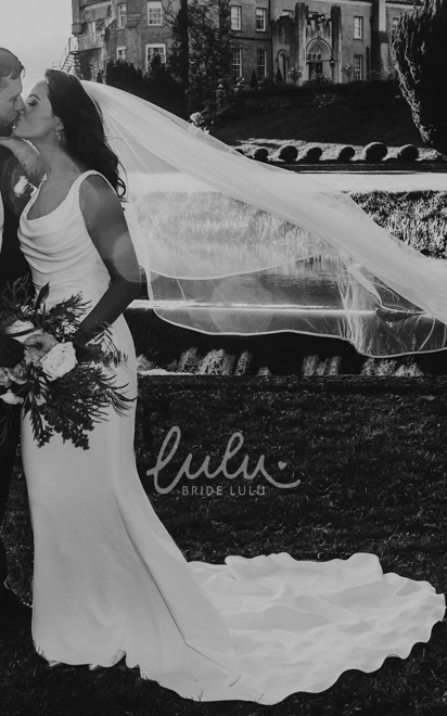 Sexy Low Cut Strapless Mermaid Waisted Classic Ruched Elegant Satin Trailing Wedding Dress