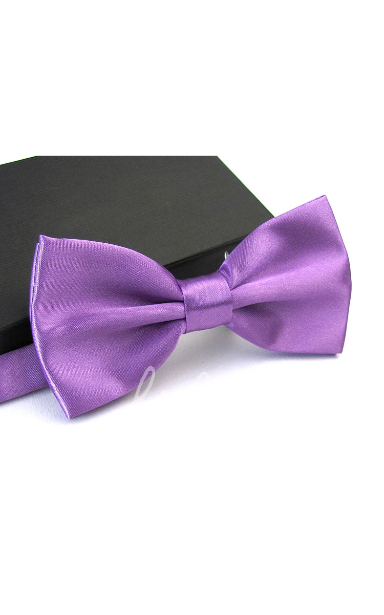 Plain Satin Wedding Bow Tie-11 Color Options