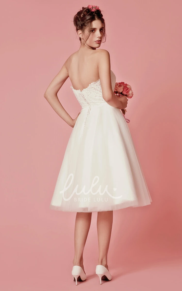 Knee Length A-Line Wedding Dress with Jacket and Cap Sleeves
