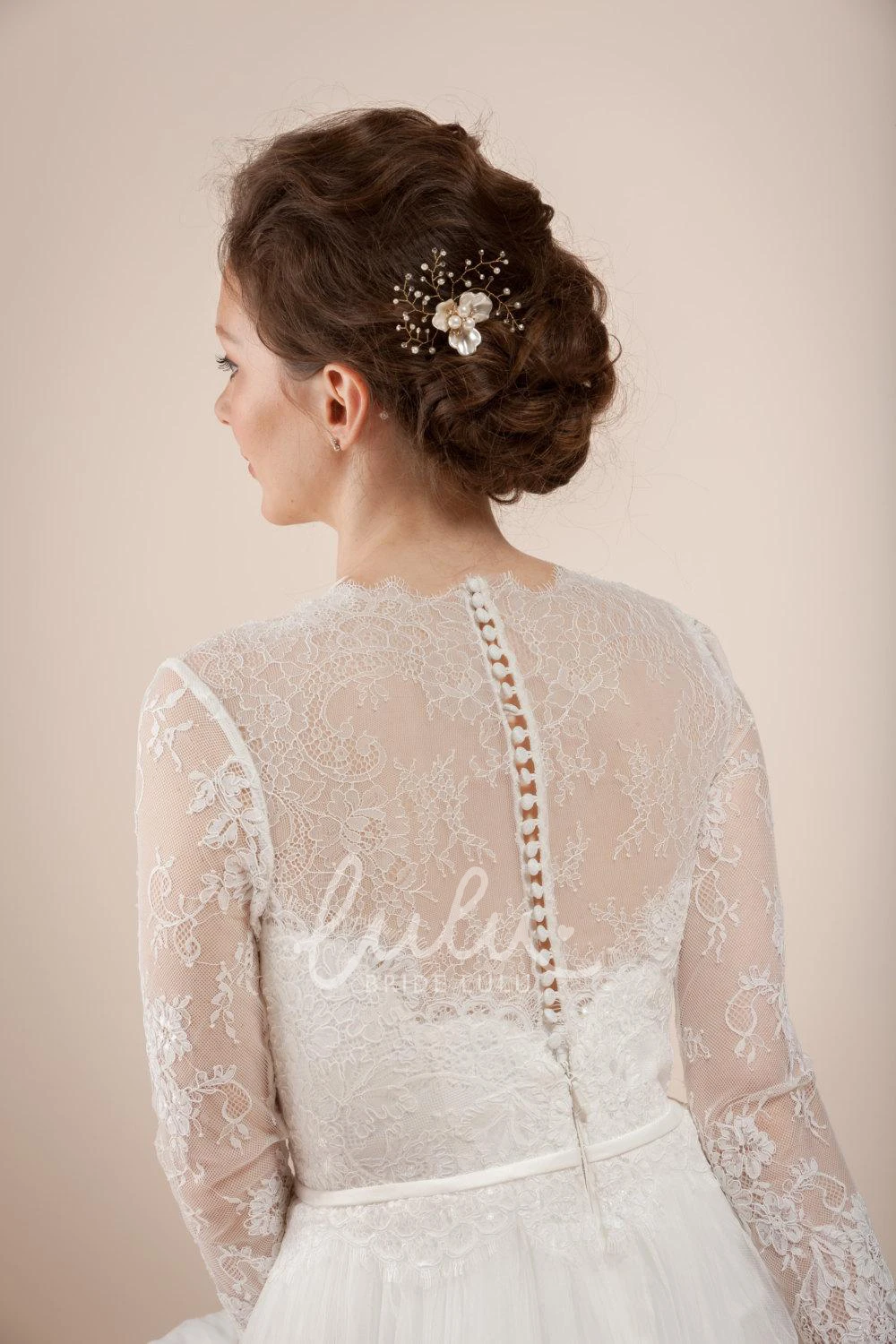 Long Tulle Dress with Illusion High Neck and Sheer Back for Prom