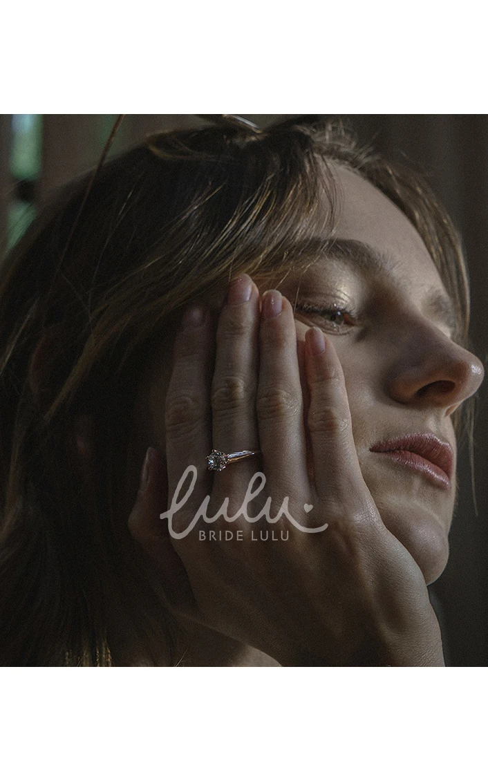 Classic Round Cut 925 Silver Wedding Rings