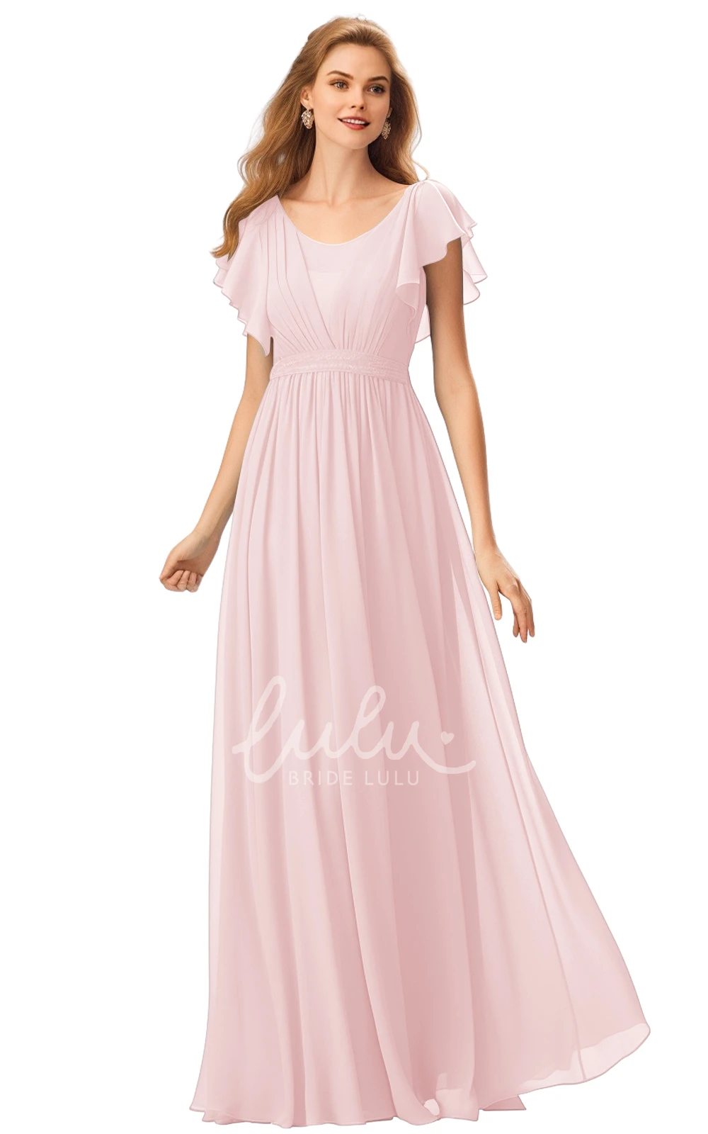 A-Line Chiffon Bateau Neck Casual Bridesmaid Dress Classy 2025 Women's Simple Beach