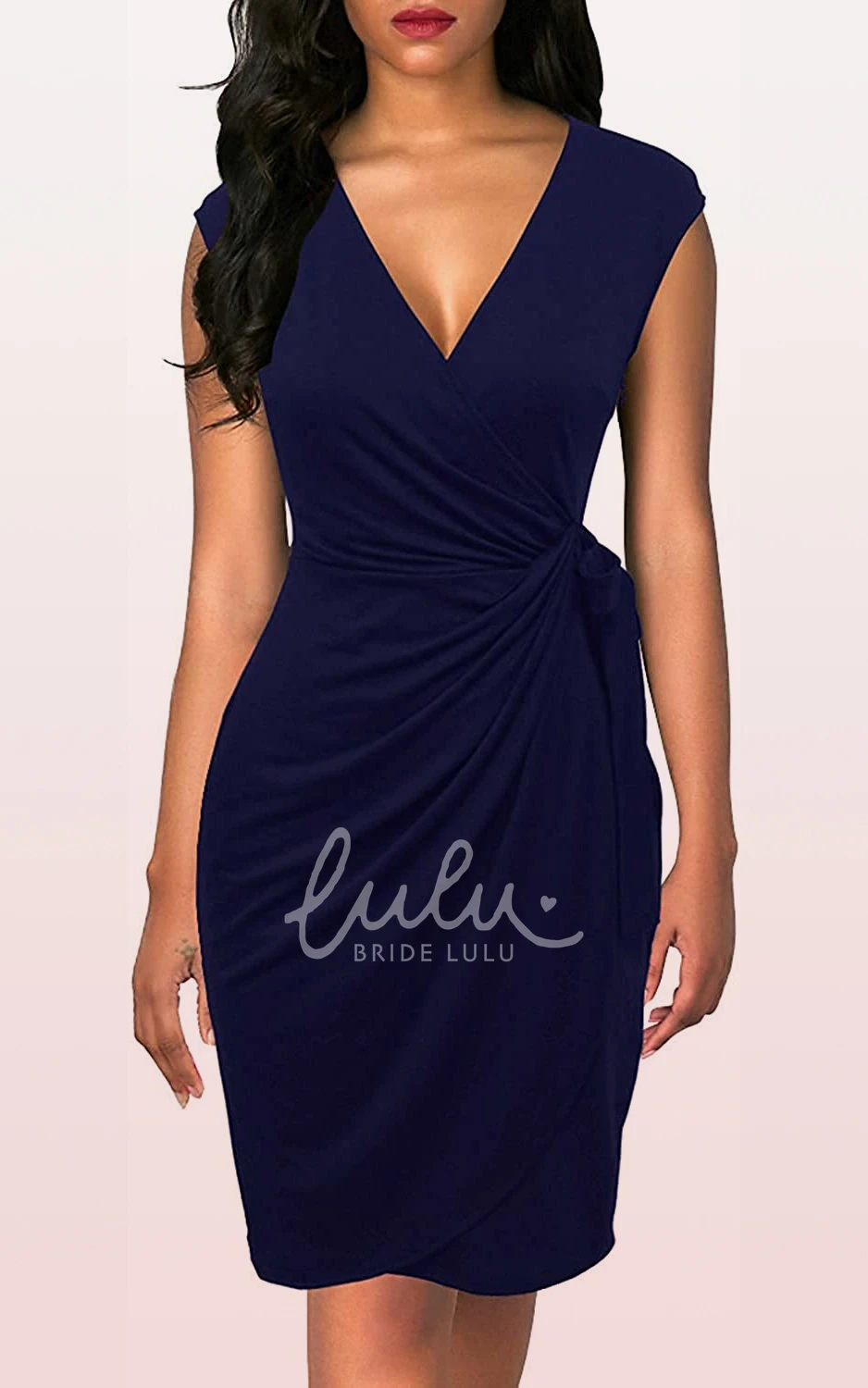 Jersey Sheath Dress Short Sleeve Casual Sexy Draped Ruched