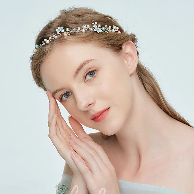 Forest Style Headbands with Beads and Flowers