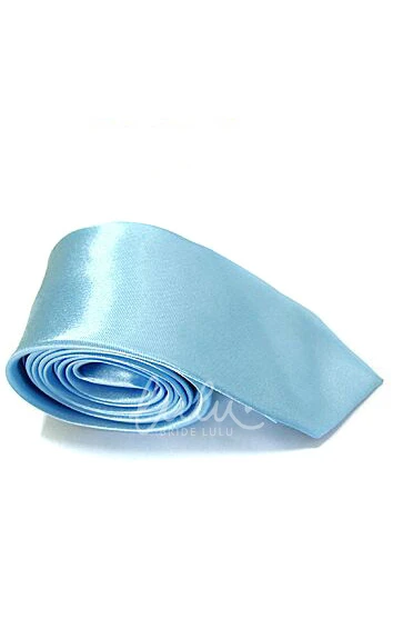Plain Satin Skinny Tie-16 Color Options