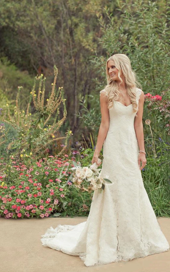 Lace A-Line Mini Dress with Sweetheart Neckline and Bell Sleeves