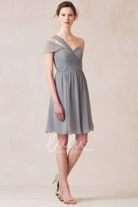 Chiffon Sleeveless Bridesmaid Dress with Criss Cross Straps Elegant Bridesmaid Dress