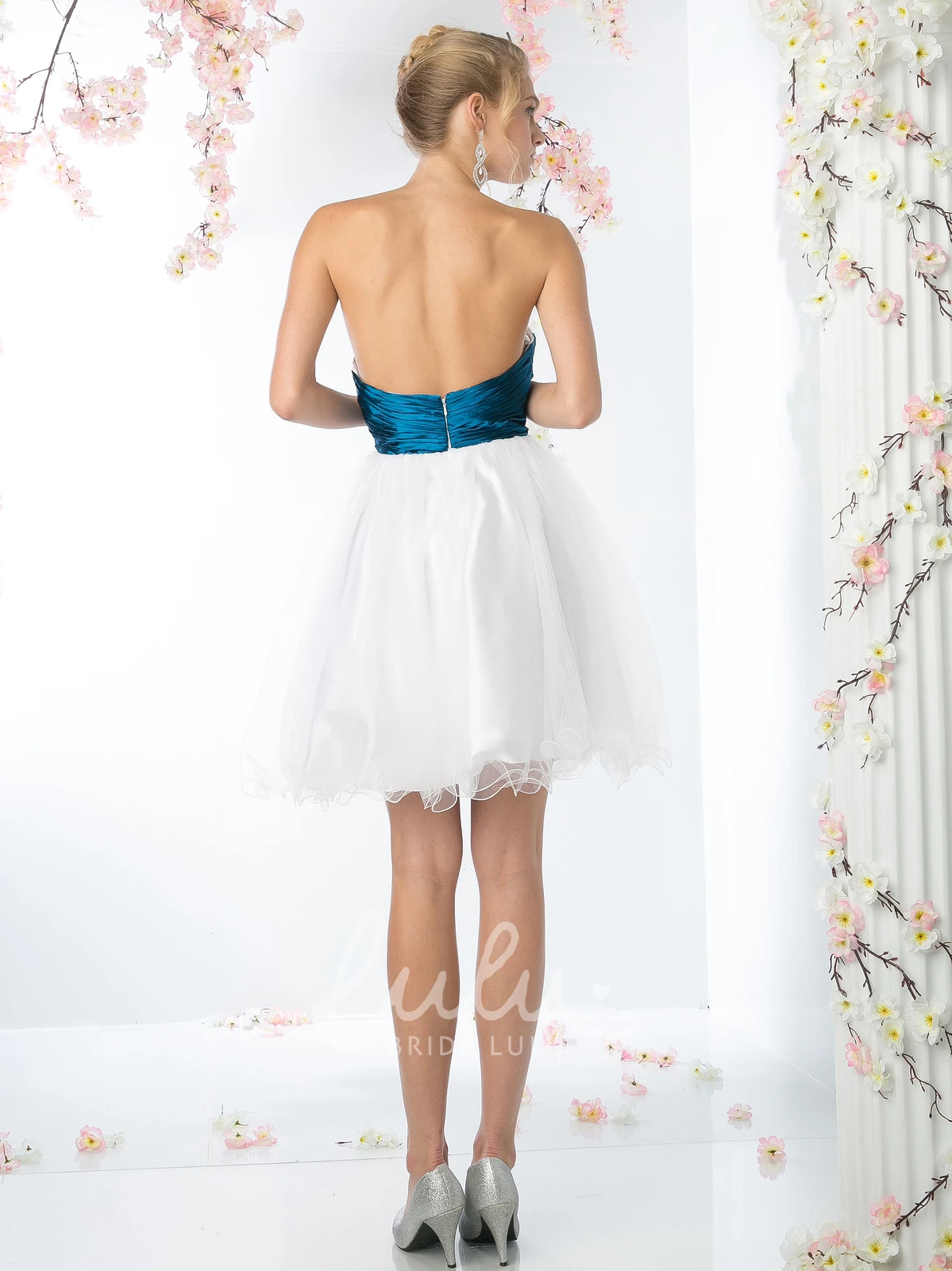 Muti-Color A-Line Backless Waist Jewellery Dress for Formals