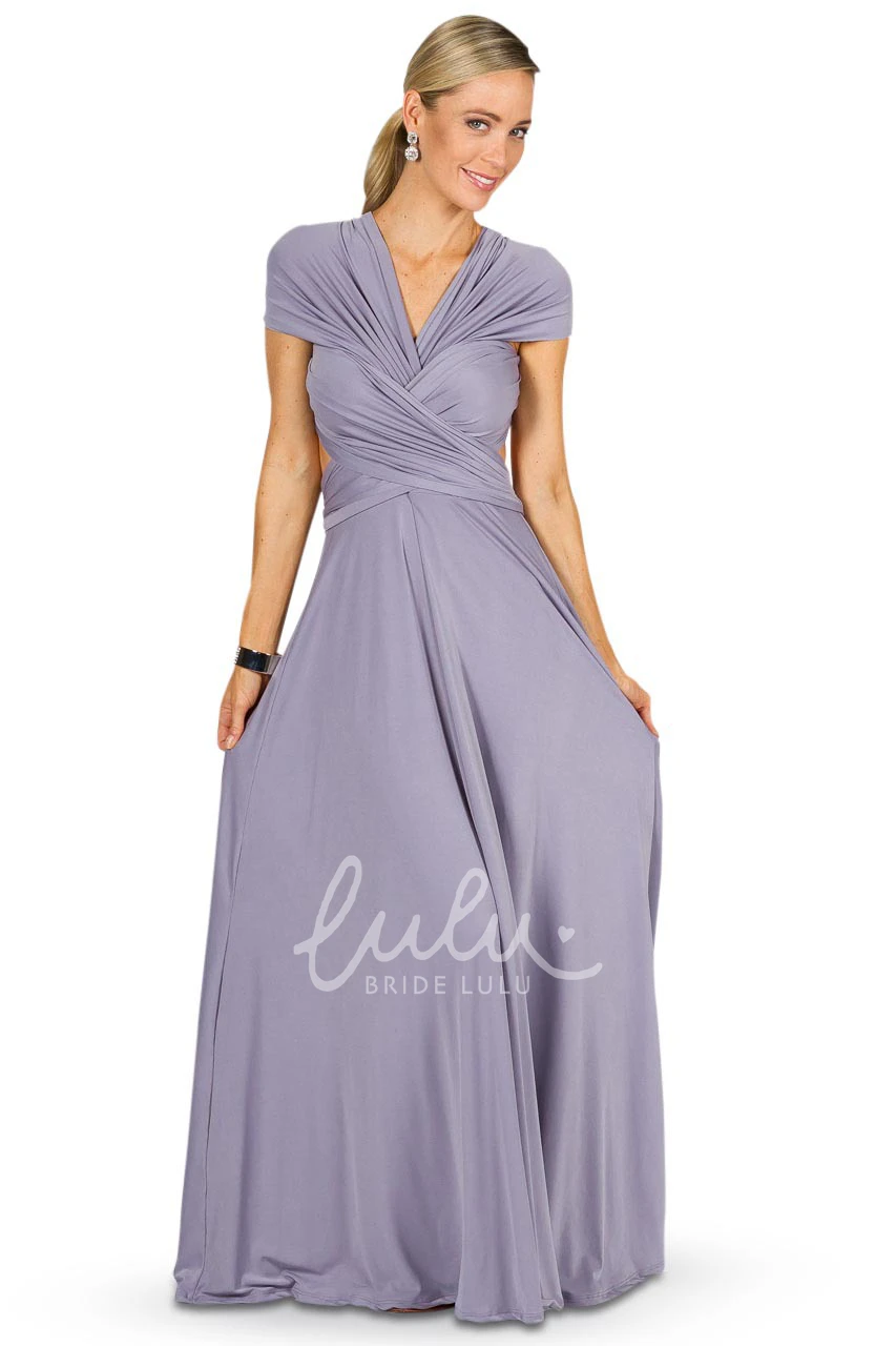 A-Line Floor-Length Haltered Chiffon Bridesmaid Dress Simple and Classy