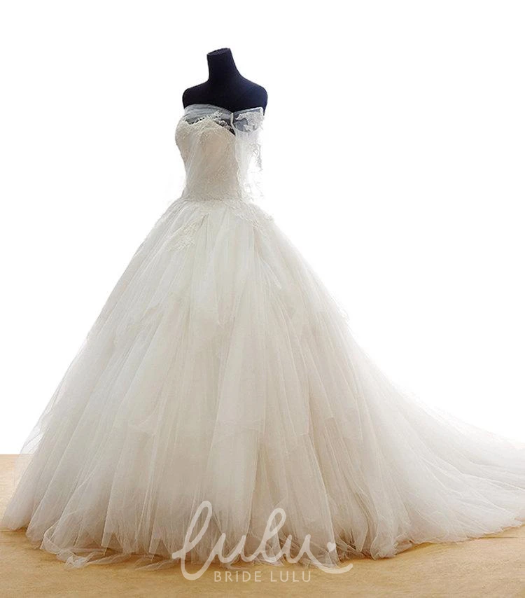 Off-Shoulder Lace Princess Bridal Ball Gown Romantic and Dreamy