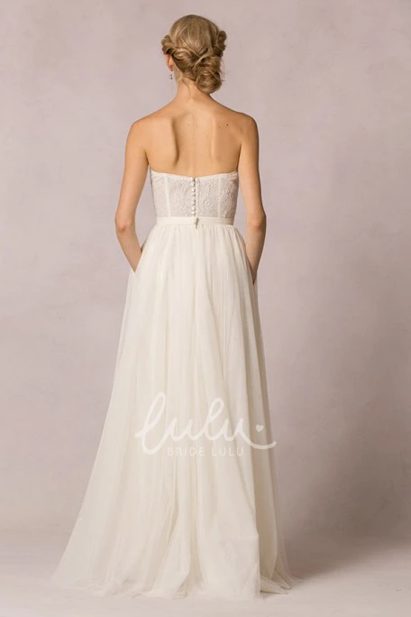 Half-Sleeve Lace Sheath Tulle Wedding Dress Modern Bridal Gown