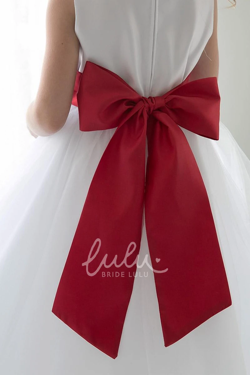 Split-Front Tulle&Sequins Flower Girl Dress Tea-Length Cape Modern