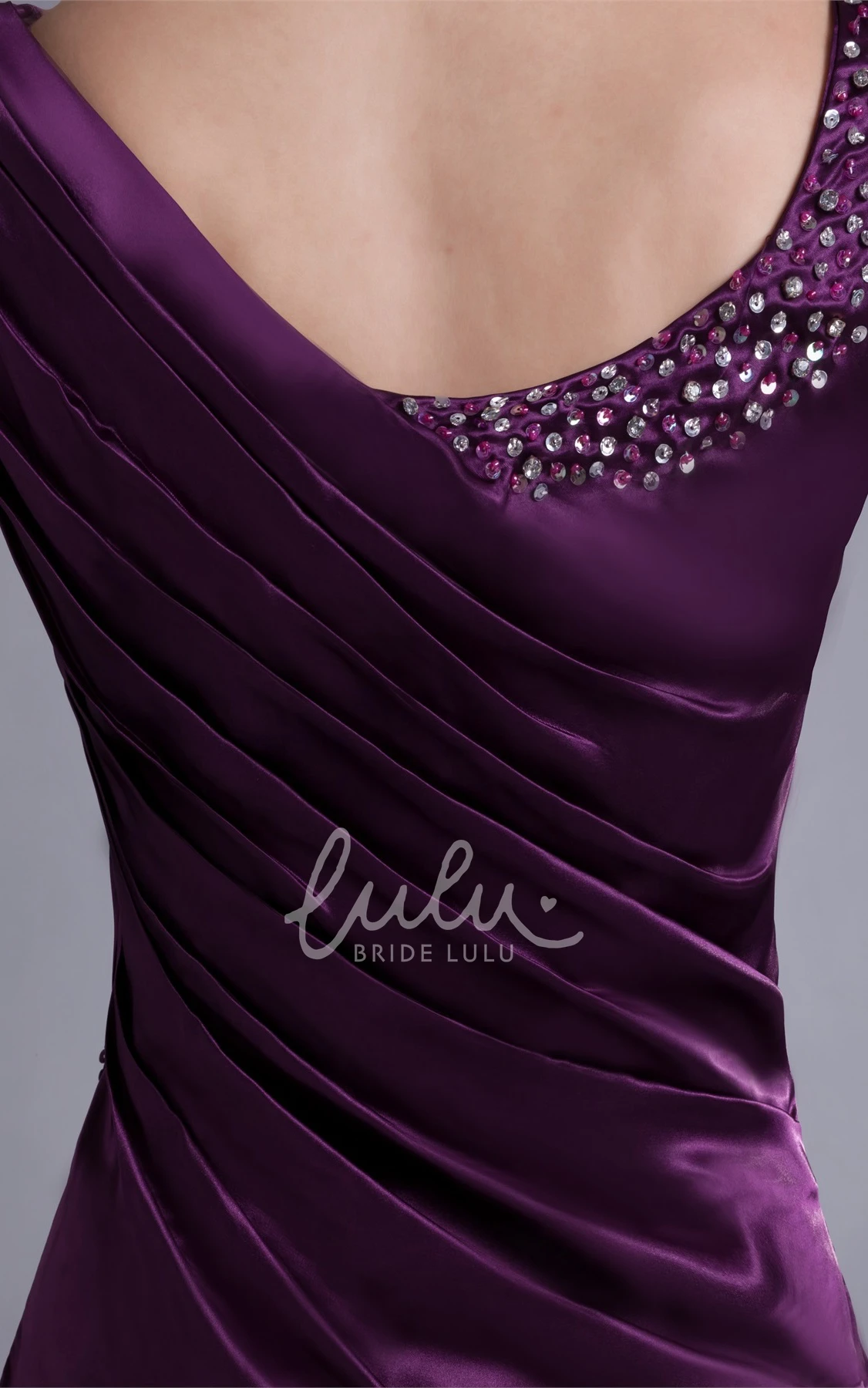 Sleeveless Satin Sheath Formal Gown Elegant Prom Dress