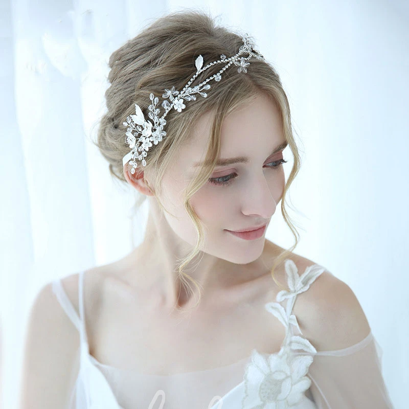 Korean Style Handmade Silver Floral Headbands