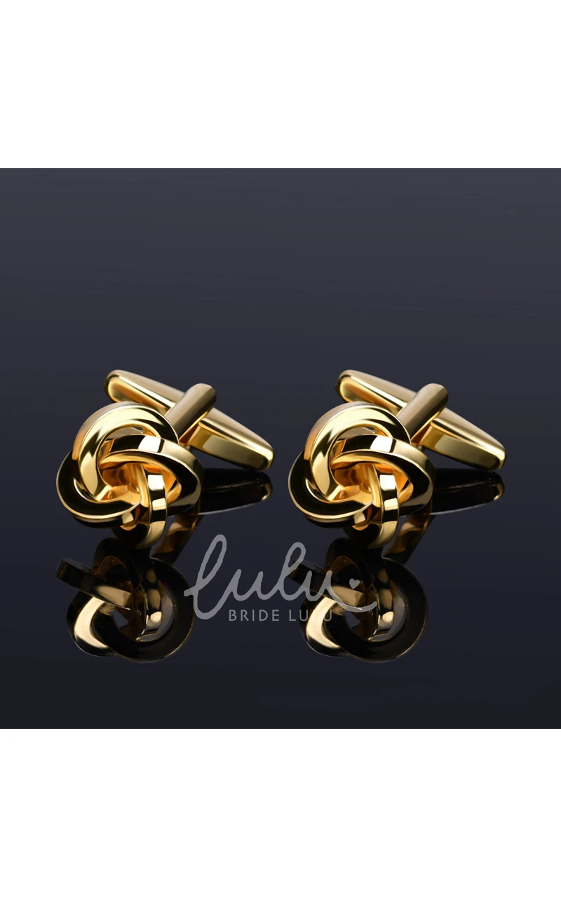 Simple Classic Alloy Cufflinks-10 Styles