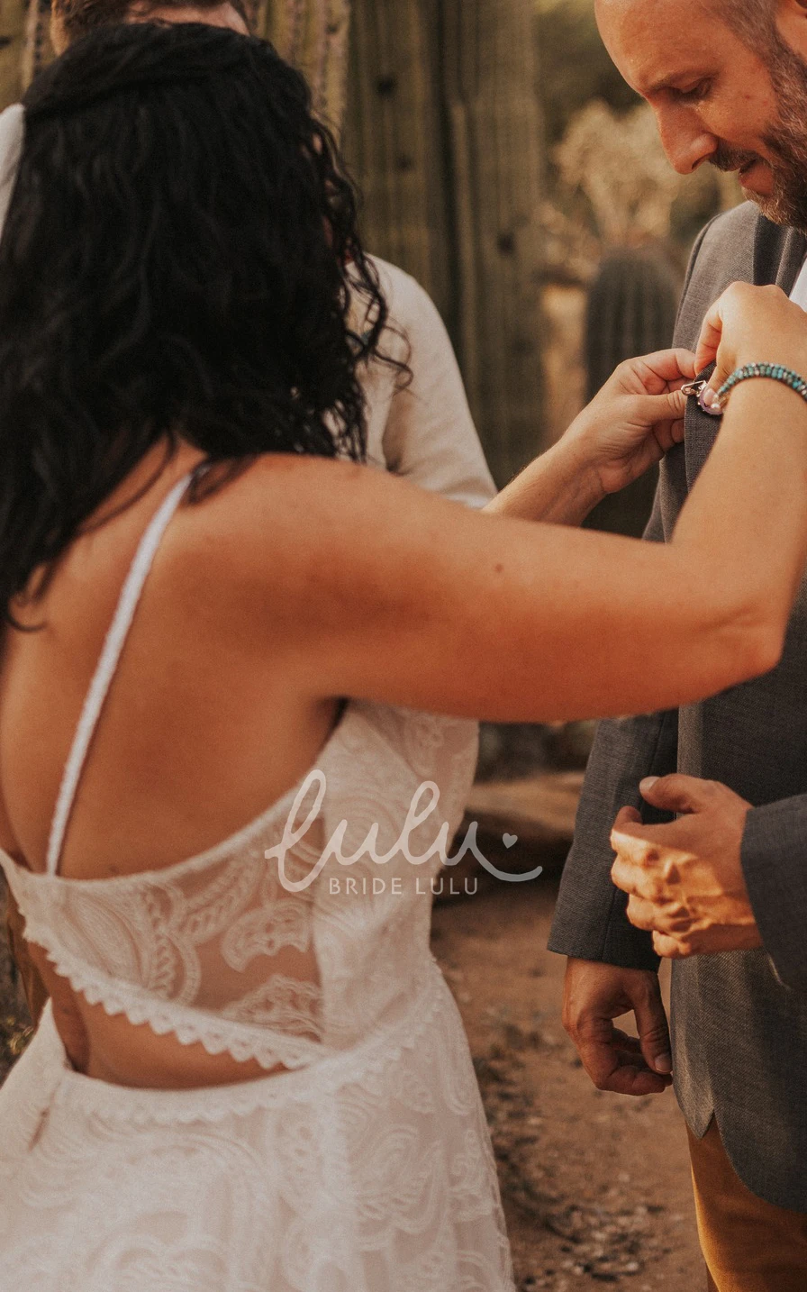 Sexy A Line Tulle Wedding Dress Spaghetti Train Casual Garden