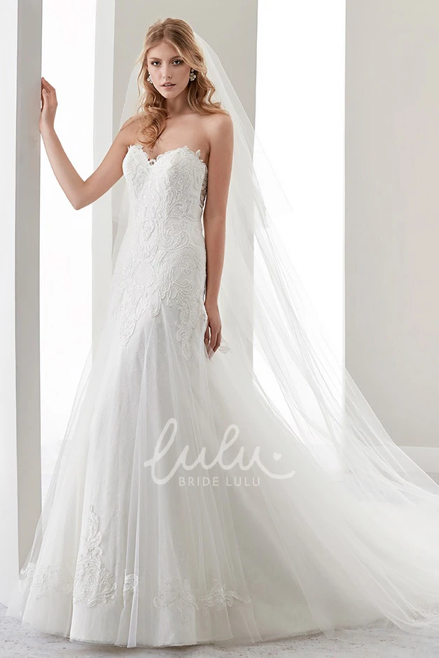 Sweetheart Mermaid Lace Wedding Dress with Appliques