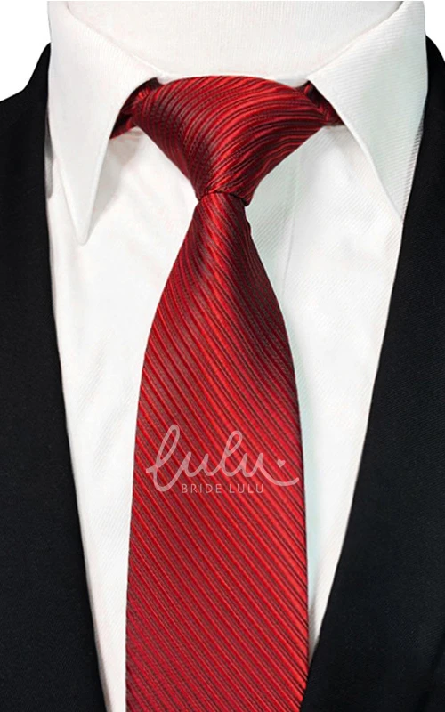 Striped Satin Wide Tie-12 Color Options
