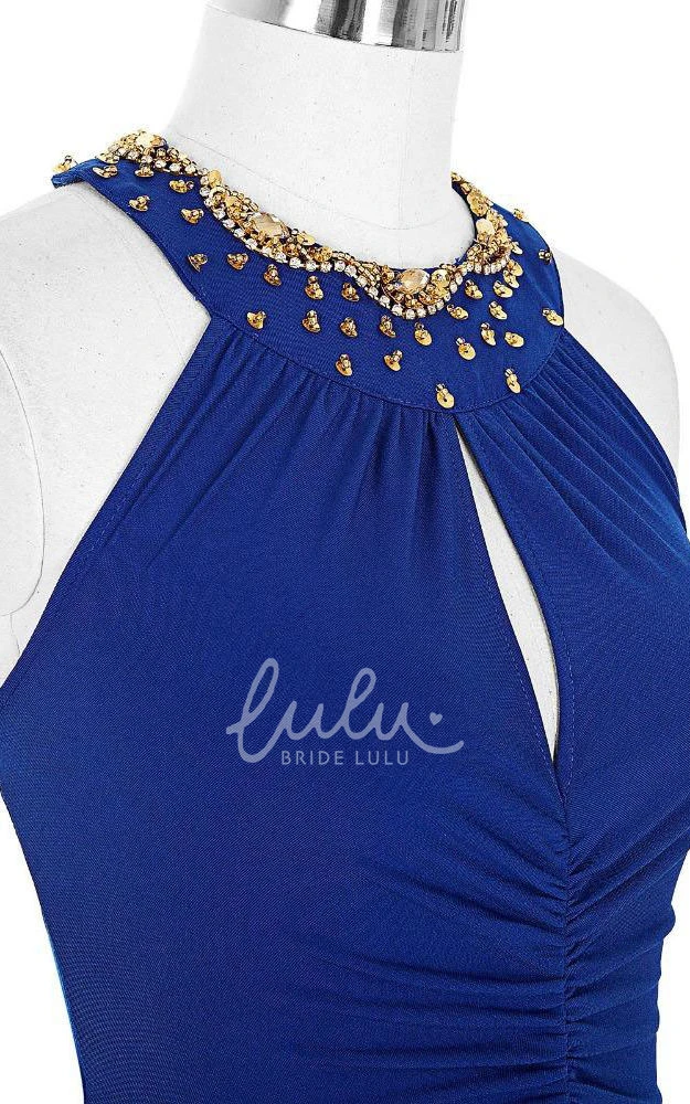 Jewel Neckline Mermaid Dress with Keyhole Classy Evening Dress for Women