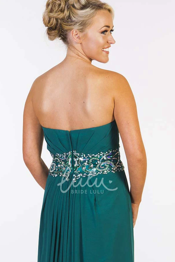 Jeweled Sweetheart Chiffon Prom Dress with Ruching Modern Prom Dress 2025