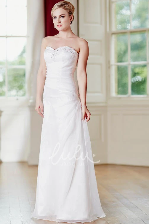 Sweetheart Satin&Tulle Beaded Wedding Dress with Corset Back